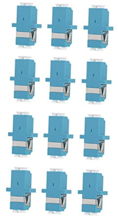 VILLCASE 12pezzi Accoppiatore Lc-lc Per Connettori in Fibra Ottica Accoppiatori in Fibra Ottica Connettore Lc Connettori Per Cavi in Leggero Corpo in Plastica Bassa Perdita Di Inserzione