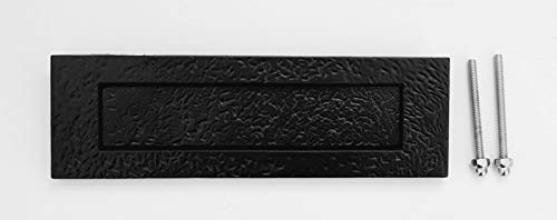 Letter Plate Box Front Door Antique Iron Black Victorian Antique 254 x 76mm