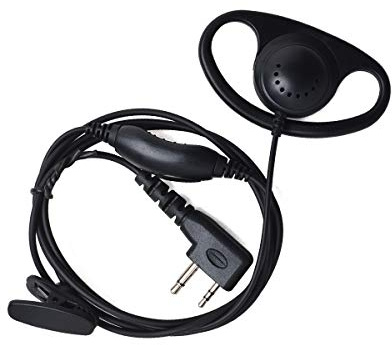 UAYESOK Oreillette Talkie Walkie en Forme de D, Casque Écouteur de sécurité pour Midland 2 Broches G7 G8 G9 G7 Pro G9 Pro GXT250 GXT325 GXT550 GXT650 LXT80 LXT112 Alan39 Alan42 avec Microphone PTT
