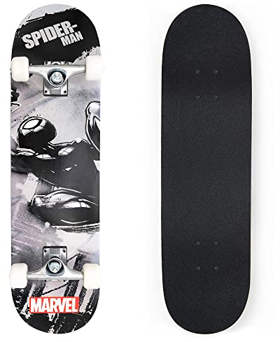 Wooden 9988 Spiderman Skateboard en Bois avec axe en Aluminium 79 x 20 x 10 cm