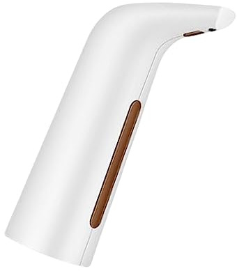 lmoikesz Automatisk tvåldispenser 400ml med basbatteridriven sensor vätskeautomater Skumdispenserverktyg för toaletthotell, Porslin vit