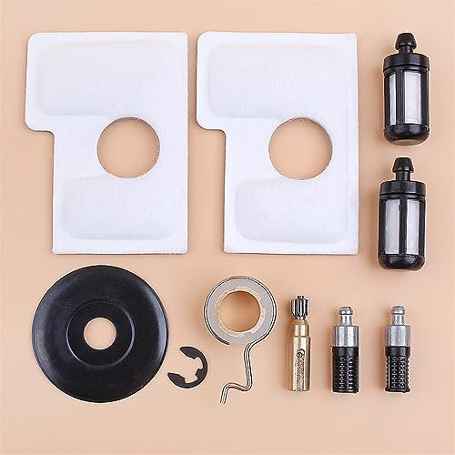 DUNLAP Filtro Aria Pompa Olio Ingranaggio a Vite Senza fine Frizione Rondella Kit Adatto for Stihl 017 018 MS170 MS180 MS180C MS 180 Motosega a Pezzi di Ricambio 1130 124 0800
