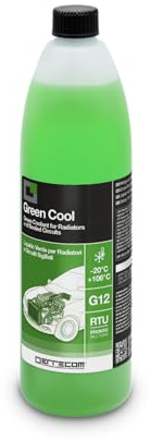 ERRECOM Green Cool, Líquido para Radiador Verde -20°C, Anticongelante G12 con Paquete inhibidor de Base orgánica Oat, Listo para Usar, 1 Litro