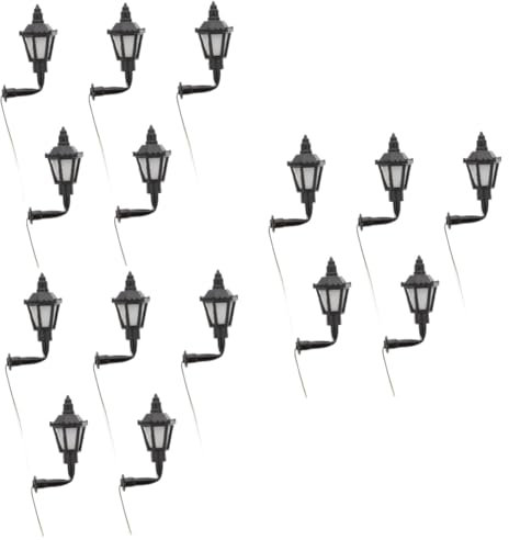 OSALADI 15stücke Europäische Stil Miniatur Wandleuchte Teiliges Dekorative Modelllampe Für Miniatur-szenen Langlebiges Material Vielseitig Einsetzbar Für Ornament