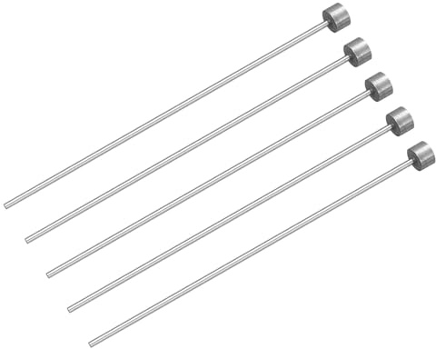 QUARKZMAN 5Pcs Broches D'Éjection Droits Diamètre de 1mm (0,04) | en Acier SKD61, Pointe Ronde, de 100mm (4) de Long, pour la Maintenance Mécanique