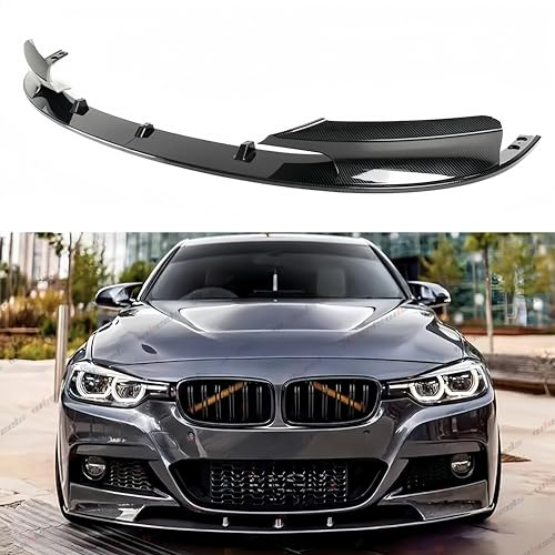 WheelX Front Bumper Lip Splitter Compatible with 2012-2018 F30 F31 Base 3 Series (M Tech/M Sport Only), Air Dam Spoiler Lower Chin 2Pcs Fits for Sedan, Protection Body Part (Carbon Fiber Pattern)