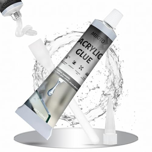 Colle pour Verre,Colle Verre, Colle pour Soudage à Froid, Colle pour Verre Transparente,Forte Imperméabilité, Colle pour Verre Résistante à la Chaleur/Transparente/Extrêmement Forte Tenue 100ml