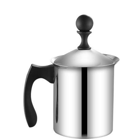Manual Milk Frother Pitcher, Manual Milk Frothers, 7.87x4.33x4.72 Inches, Versatile Kitchen Equipment, Easy to Use Long-Lasting Design for Cappuccino, Latte, and Coffee Foam