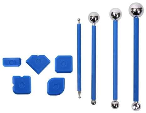 Lot de 9 outils de lissage de joints en silicone et extracteur de sphère en métal efficace pour joints et outils de calfeutrage