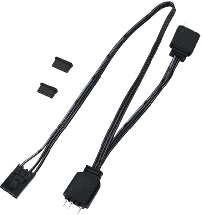 Fahoujs ARGB Adapter Cable 4pin To 3Pin Enhances Lighting Effects 4Pin To 5V 3Pin Devices Splitter For HDLL120 ARGB Lighting Extension