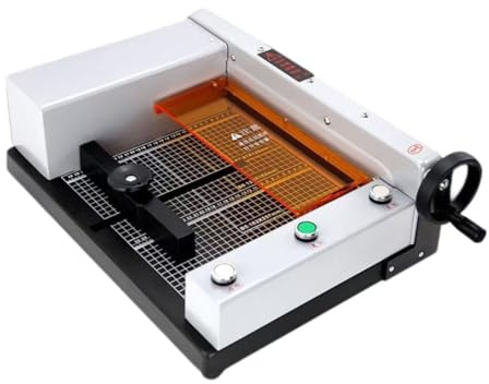 Elektrische Papierschneidemaschine, 300 mm breit, 40 mm dick, Schreibtisch- und industrielle elektrische Papierschneidemaschine, Schneidemaschine für Leder, Karton, Stoff