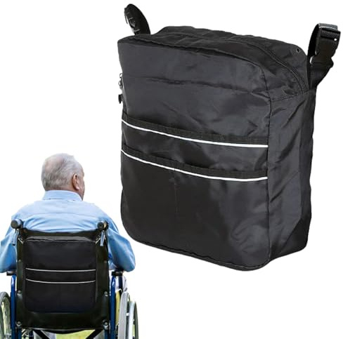 Wheelchair Bags for Back of Chair, Basket for Rollator Walker, Mobility Scooter Bag, Waterproof Shopping Storage Bag, Large Capacity Wheelchair Backpack Bags, for Most Electric, Manual Wheelchairs