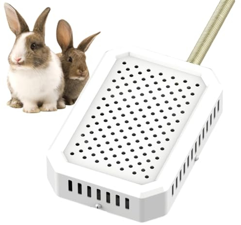 Calefacción Para Jaula De Pájaros | Termostato Inteligente De Calefacción Rápida Y Seguridad Térmica - Panel De Calefacción De Jaula Para Animales Pequeños,Adecuado Para Conejos, Hamsters, Gris De