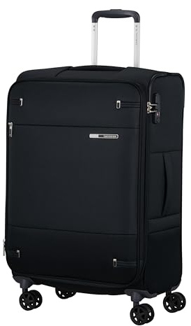 Samsonite Base Boost Facelift - Valigia Morbida 66 cm Media, Valigia da Stiva, Lucchetto TSA, Leggera & Espandibile, 67.5/73.5 L, Nero
