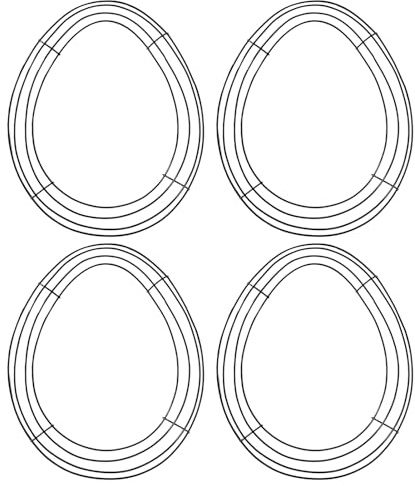 Ostern Metallkranz, 4pc Metallringe Hasenkopf Form, Metalldrahtring Rahmen DIY Blumengirlande, Für Zuhause Party Tür Wand Dekoration