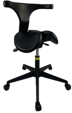 Taburete con Silla de Montar con Ruedas, Giratorio Ajustable, Silla ergonómica, Capacidad de Peso de 440 Libras, Adecuado for masajes, clínicas y Laboratorios