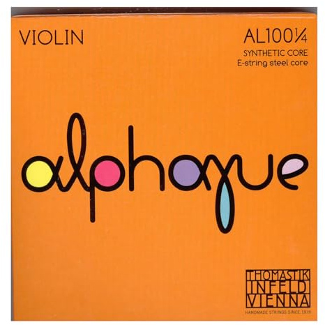Thomastik Strings for Violin ALPHAYUE nylon core, set 1/4, scale 260mm / 10.2“