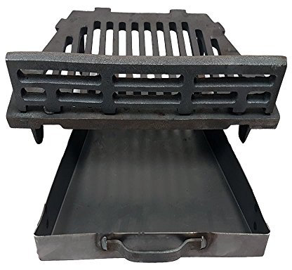 Manor A.L.Cast Iron Fire Grate With Coal Guard and Ash Pan for 18 Open Fireplace