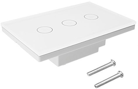 MASUNN 400W 10A WIFI Smart Wall Switch Ceiling Fan Controller Touch Panel Compatible with Alexa Google Home