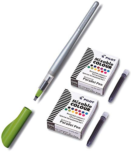 Pilot Calligraphy Fountain Pen Refillable (3.8 mm + Cartridges)