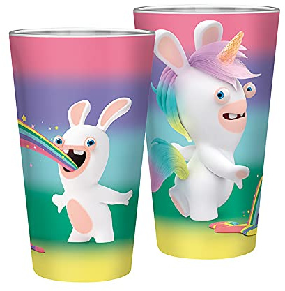 ABYstyle - LAPINS CRETINS Verre XXL Arc en ciel
