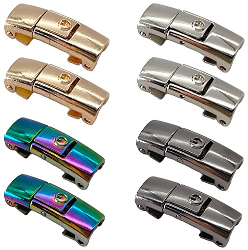 Niuhong 8 Pcs Schuhsenkel Verschlüsse Schnürsenkel Ohne Binden Lazy Schuhband Schnalle Elastische Schnürsenkel Verschluss Sportschuhe Freizeitschuhe Wanderschuhe Kinder Erwachsene
