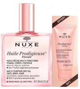 Nuxe Huile Prodigieuse Florale 100 ml + Gelée de Douche Parfumée 30 ml Offerte