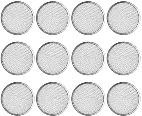 Ciieeo 12er Edelstahl Topfkeimdeckel Einmachglasdeckel Sprossenanzuchtset mit Ausgussdeckel für Einmachgläser aus Edelstahl