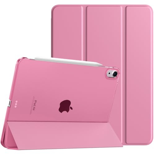 TiMOVO Coque pour iPad Air 11 Pouces (M4 2026/M3 2025/M2 2024), iPad Air 5e/4e Génération (2022/2020) 10,9 Pouces, Étui de Protection Mince avec Dos Transparent, Sommeil/Réveil Auto, Fondant Rose