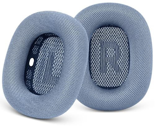 GEVO Upgraded Ear Cushions Replacement Earpads for Apple AirPods Max Headphones, Mesh Fabric Ear Pads Ear Covers with Memory Foam and Magnet for AirPods Max (Sky Blue)