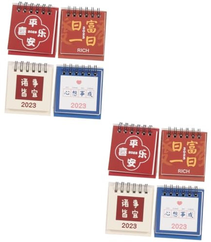 8 Stk Tischkalender 2023 Monatskalender 2023 Büro Tagesplaner Filigraner Standkalender Klassenzimmerkalender Filigraner Tischkalender Monatlicher Schreibtisch Mini-kalender Papier Lurrose