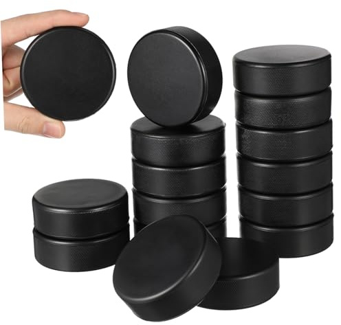 Happyyami Schaumstoff Hockeypucks 24 Stück Weich und Sicher für Indoor Hockeytraining Leichte Straßenhockey Pucks aus Langlebigem Schaumstoff für Kinder und Erwachsene