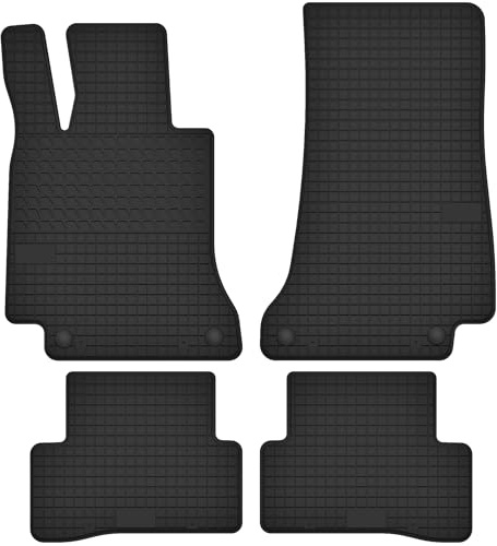 Gummimatten Gummi Fußmatten passend für Mercedes C W205 (ab 2015) - Passgenau Schwarz