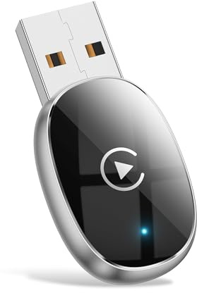 Wireless CarPlay Adapter 2025 Upgraded, CarPlay Wireless Adapter for iPhone, Plug & Play, Car Play Wireless Adapter Supports USB and Type-C, Compatible with iPhone 6+ and iOS 10+ & Cars from 2016