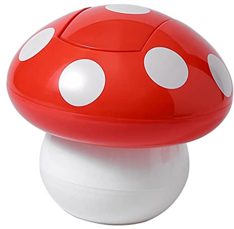 ULTECHNOVO Poubelle De Bureau Forme De Champignon Petite Poubelle Avec Couvercle Pratique Pour Table Ou Plan De Travail