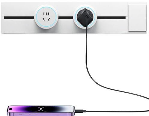 Regleta Eléctrica,Regleta Eléctrica Multiposicionable - Adaptadores Movibles Desmontables para Sala Cocina Oficina Residencia Escuela