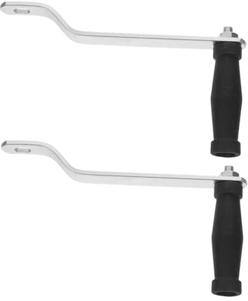QUMIIRITY 2PCS Grade Silver Hand Crank Winch Handles for Boat Trailers Heavy Duty Replacement Grip for Towing Winches and Trailer Accessories and Responsive Control Cranks