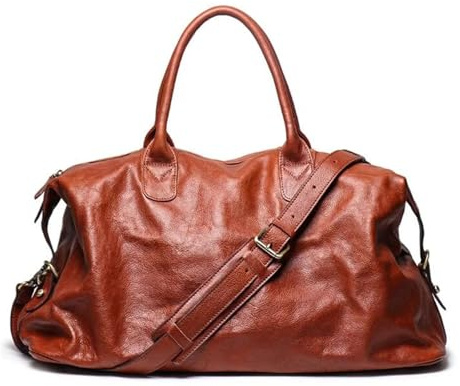 Reisetasche Leder Reisetasche Aus Leder for Herren, Große Tragetasche Fürs Wochenende, Schultertasche, Sporttasche Wasserdicht
