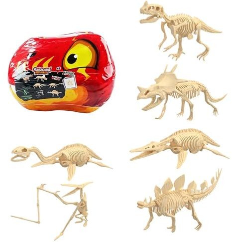 Giocattolo fossile di dinosauro, giocattolo educativo di apprendimento scheletrico ,Set di scavi fossili di animali per bambini - per bambini ragazzi ragazze casa sala giochi accoglienza scuola