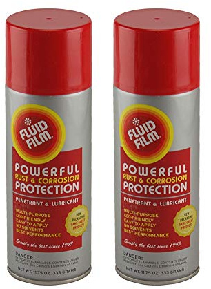 Fluid Film Powerful Rust & Corrosion Protection, Metal Surfaces Penetrant & Lubricant, Marine, Automotive, Industrial, Home (2 x 11.75 Oz Spray Cans)