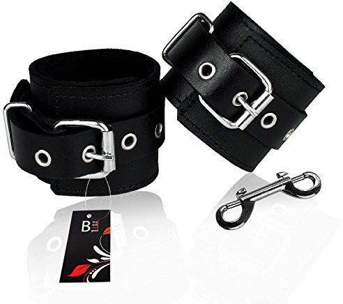 TOP Qualität HANDGEFERTIGTE HANDFESSEL [100% Büffelleder] SM - Handschelle | Sex Spielzeug für die Paare I Domina I Paddle I Flogger I Whip I Bondage I Sex Toy I BDSMS Spielzeug extrem für Frauen I BDSM