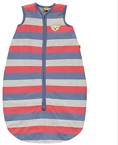 Steiff Schlafsack Streifen in Moonlight Blue/Baked Apple/Grey (6642630-0001), Größe:70