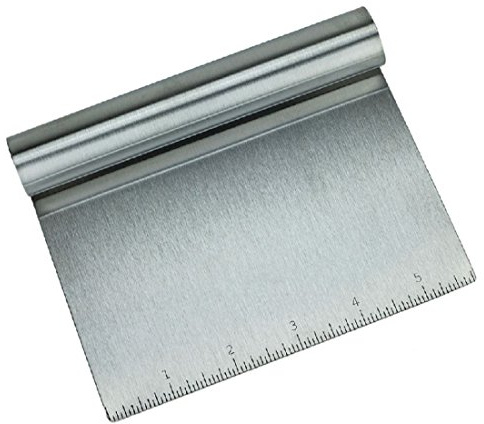 Stainless Steel Food Scraper, Multi-Purpose Bench Scraper | Stainless Steel Dough Cutter with Measurement Marks