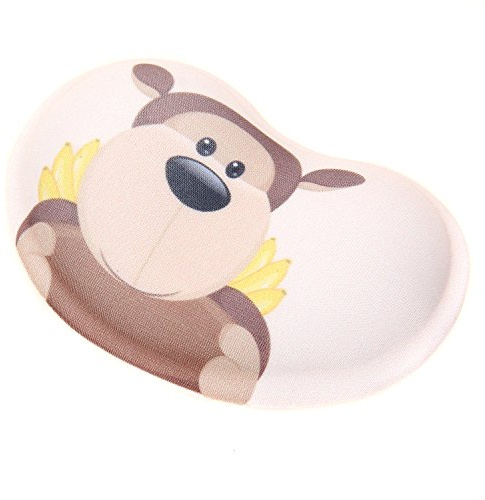 TUKA Ergonomische Silikon Handgelenkauflage, Weiche geformte Gel Handballen Auflage, Rutschfeste Handauflage Flex Auflage, mit Lustigem Cartoon Motiv, Brauner Orang-Utan, TKC5113 browngorilla