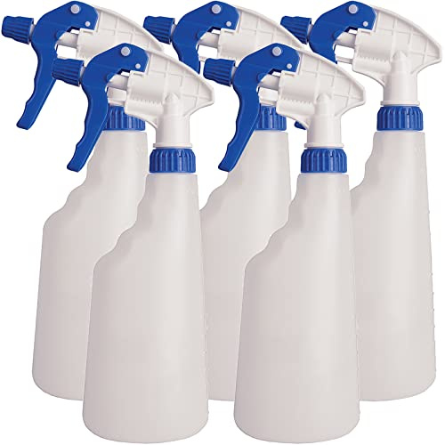 5 x Blue 750ml Heavy Duty Empty Plastic Water Trigger Spray Bottles for Household Gardening, Plant Watering, Car Valeting & Cleaning