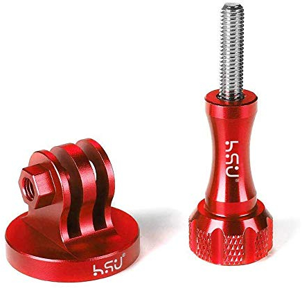 HSU Adaptador de Montaje en trípode para GoPro, Soporte de Accesorios de Aluminio para Hero 13/12/11/10/9/8/7/6/5/4/3 cámaras de acción (Rojo)