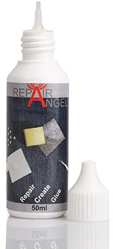 Repair Angel Textilkleber waschmaschinenfest transparent für Stoffe Leder Jeans (50ml)
