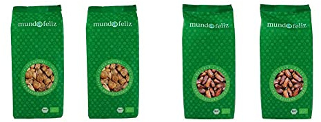 Mundo Feliz, Fichi Essiccati Biologici, 2 x 500 g & Datteri Denocciolati Essiccati Biologici, 2 x 500 g