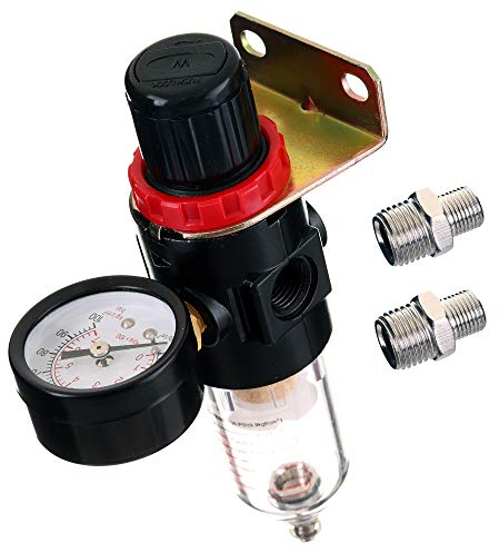 Druckluft Filter Wartungseinheit Druckminderer 1/4 Regler für Kompressor