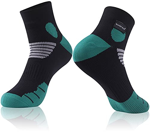 RANDY SUN Winter Thick Athletic Socks, Best Waterproof Breathable Wading Running Fishing Socks Outdoor Water Sports Men's Snowmobiling Cycling Biking Socks, Father Day Gift 1 Pair-Jade Green X-Small